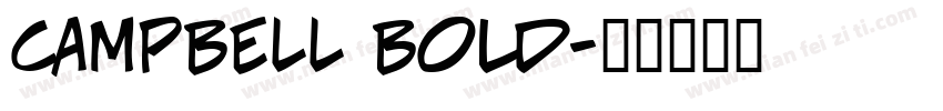 CAMPBELL Bold字体转换